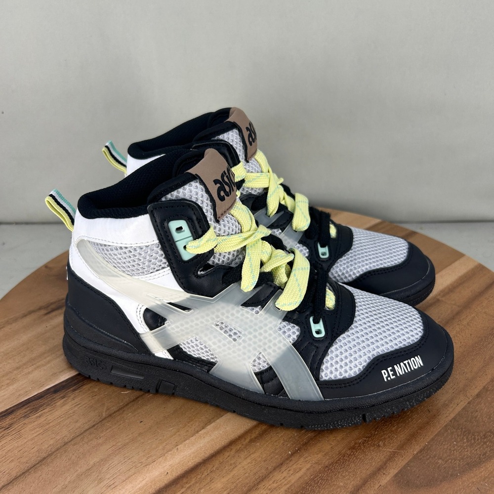 ASICS x P.E Nation EX89 MT Sneakers Black White Yellow 1203A385 Youth Size 5.5
